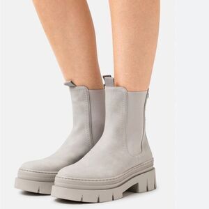 NEW S.OLIVER Light Grey 37 (6.5) Platform ankle Boots summer‎ spring fall look